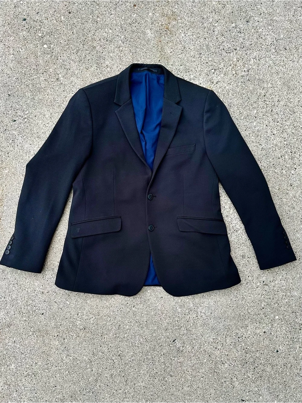 VAN HEUSEN Fashion Formals Ultra Slim Fit Black Two-Button Blazer Sport Coat, S